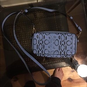Snake print crossbody wallet